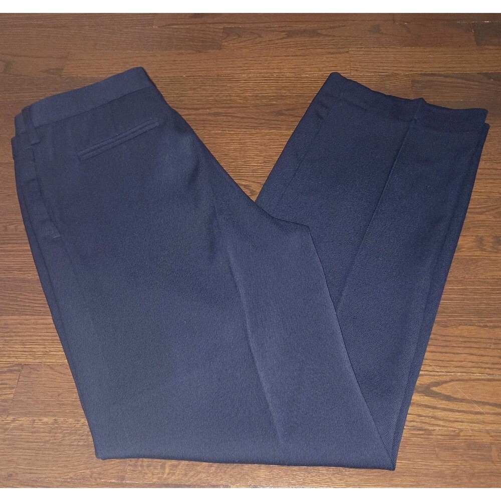 Gianfranco Ferre Dress Pants Mens 34x31 Navy Blue Wool Italian Formal Trousers